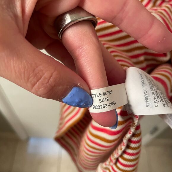 Madewell Short Sleeve Ribbed Striped Mini T-Shirt Dress Small - Picture 9 of 11